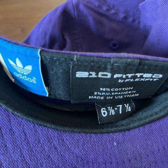Toronto Raptors Adidas Purple Dinosaur Hat Fitted Flex 6 7/8-7 1/4 - Picture 4 of 5